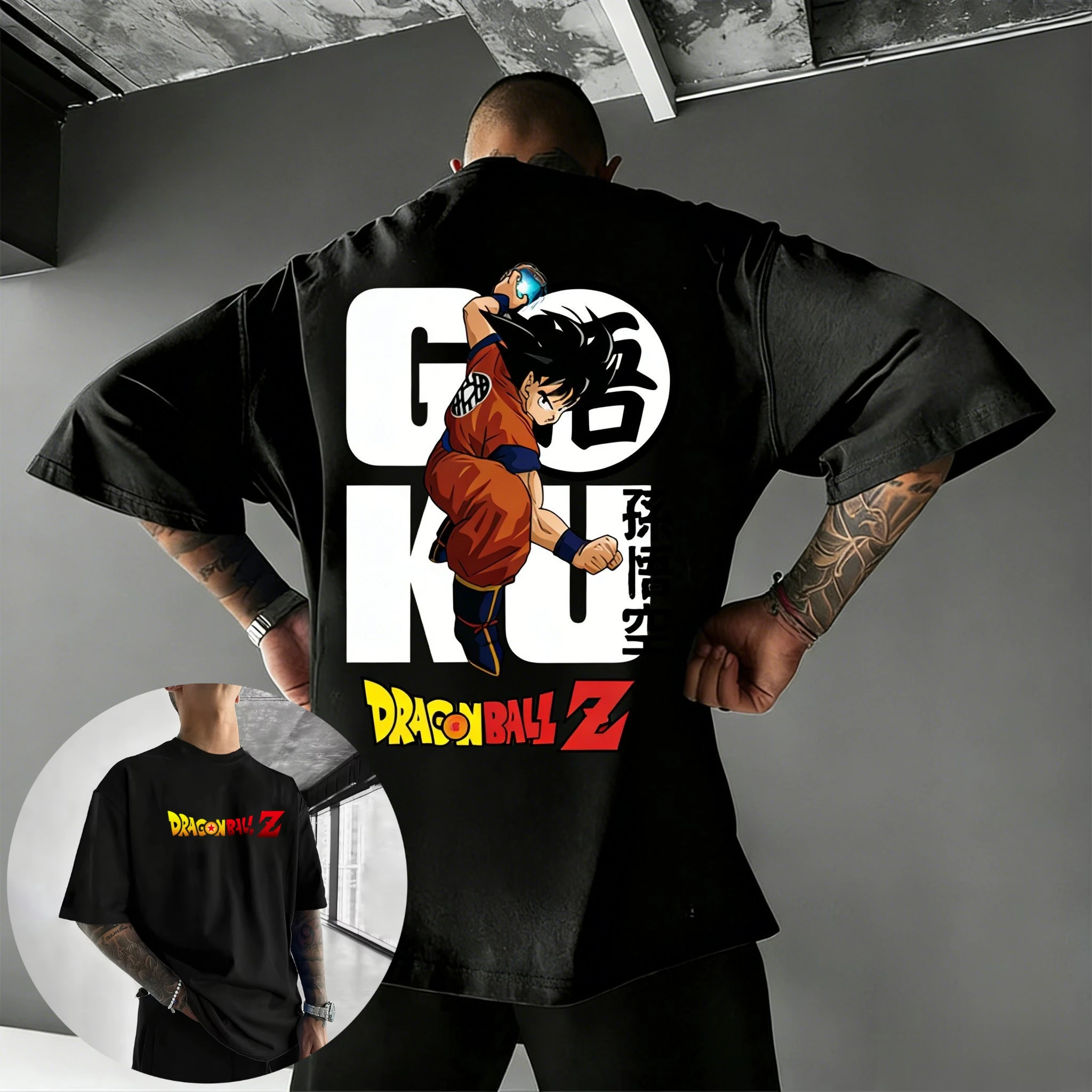 2026 Sommer Dragon Ball Retro Reine Baumwolle Fitness T-Shirt Herren Oversize Kurzarm Familien-Unisex Kinder Freizeithemd