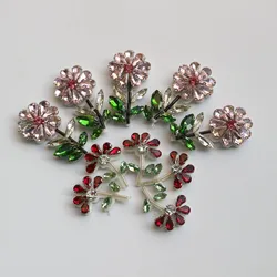5pcs Rhinestone beaded flower patches for clothes DIY sew on parche appliques Embroidery applique patch ropa clothing accessory