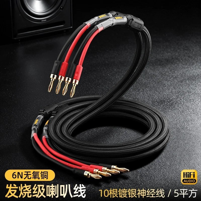 

Audio Cables Fever Horn Cable Pure Copper Stranded Silver Plated Wire Surround Sound Speaker Cabo Connection Specialized Wires