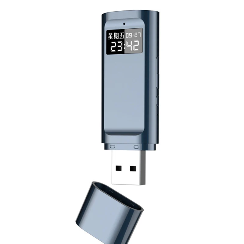 Voice Activated Digital Voice Recorder Pen with Noise Reduction One-Key Operation OTG USB Disk LCD Display Time Stamp