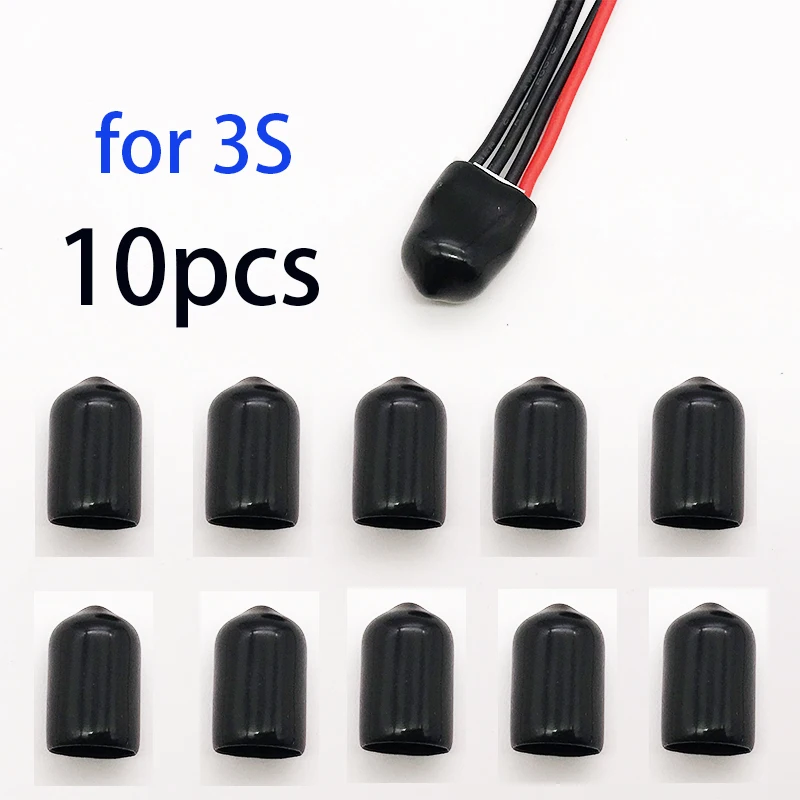 10PCS Rubber Terminal Insulated Protective Cover Caps Sparkproof Charged/Discharged for Lipo Battery 2S-6S Balance Charger Cable