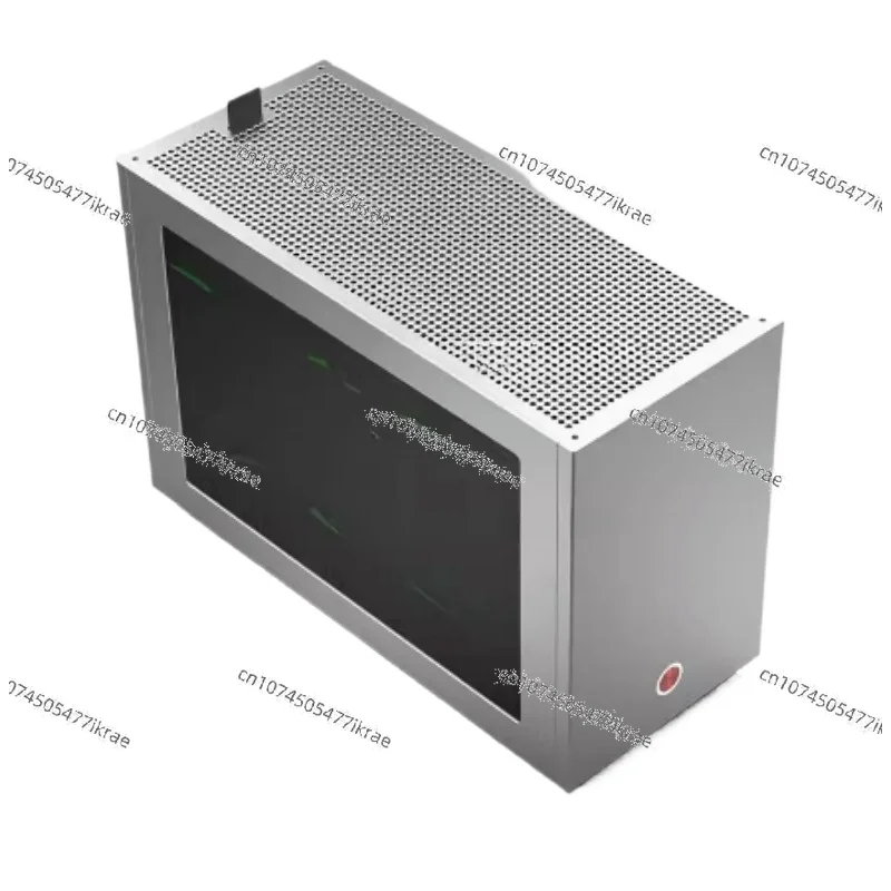 Ll-33 mini240 water-cooled module itx chassis, all aluminum double chamfered tempered glass side transparent