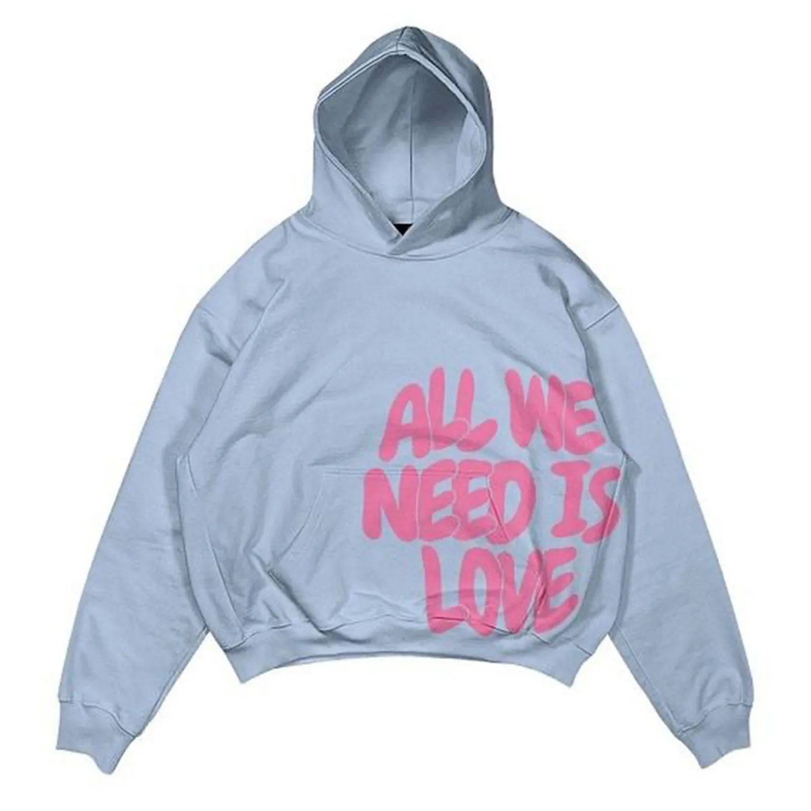 All We Need Is Money Print Hoodie Men's Hip Hop Letter Oversize Pullover Sweatshirt Casual Gothic Pullover Men's Street Hoodie