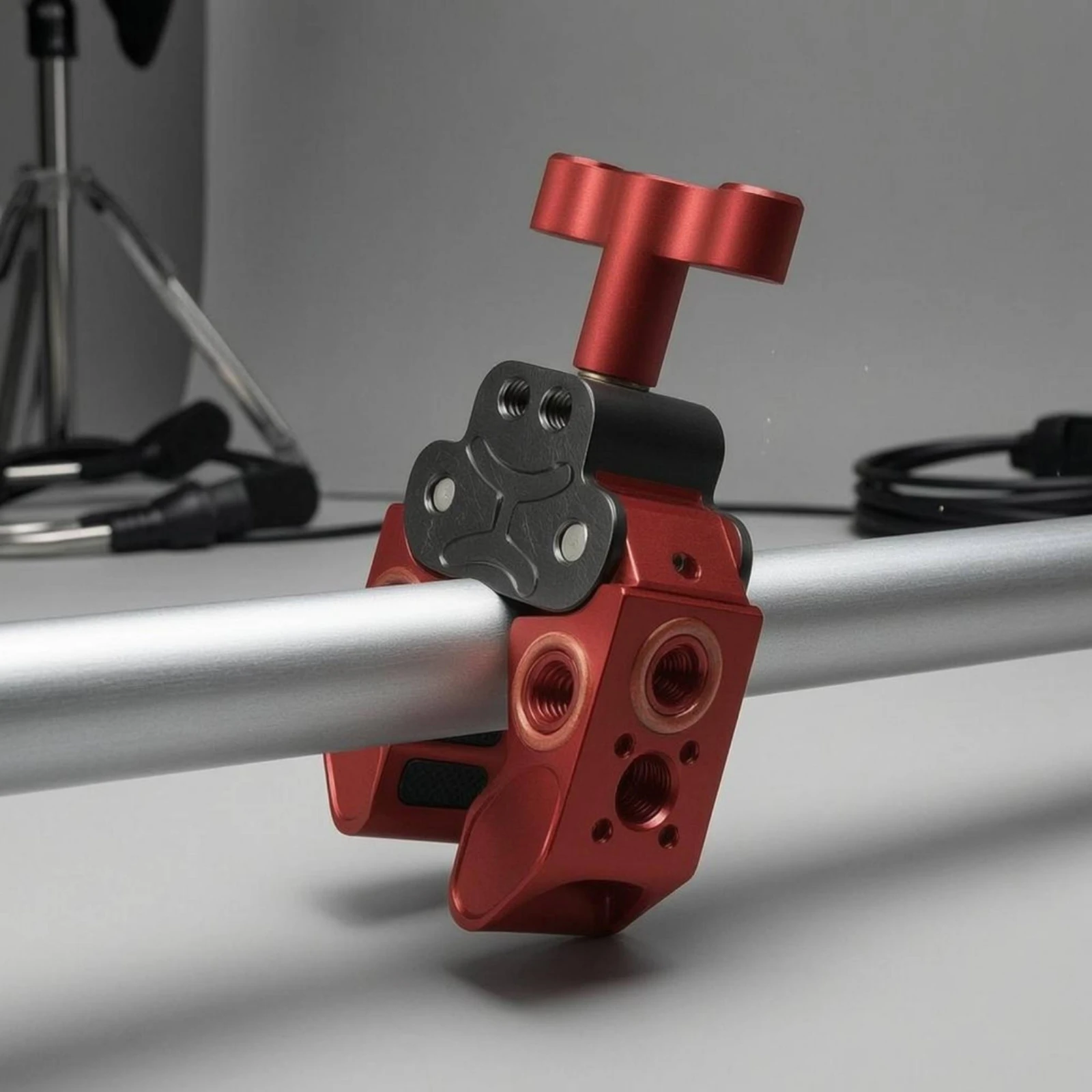 DSLR Camera Clamp Anti-Slip Rubber Camera Clamp Mount Compact Metal