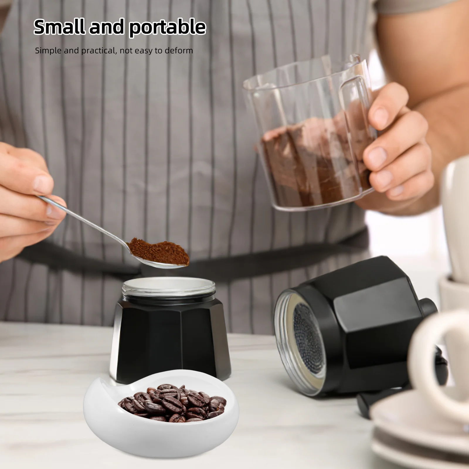 

Керамический держатель для кофейных зерен, витрина, лоток для зерен, мерная чашка, контейнер для одной дозы, образец