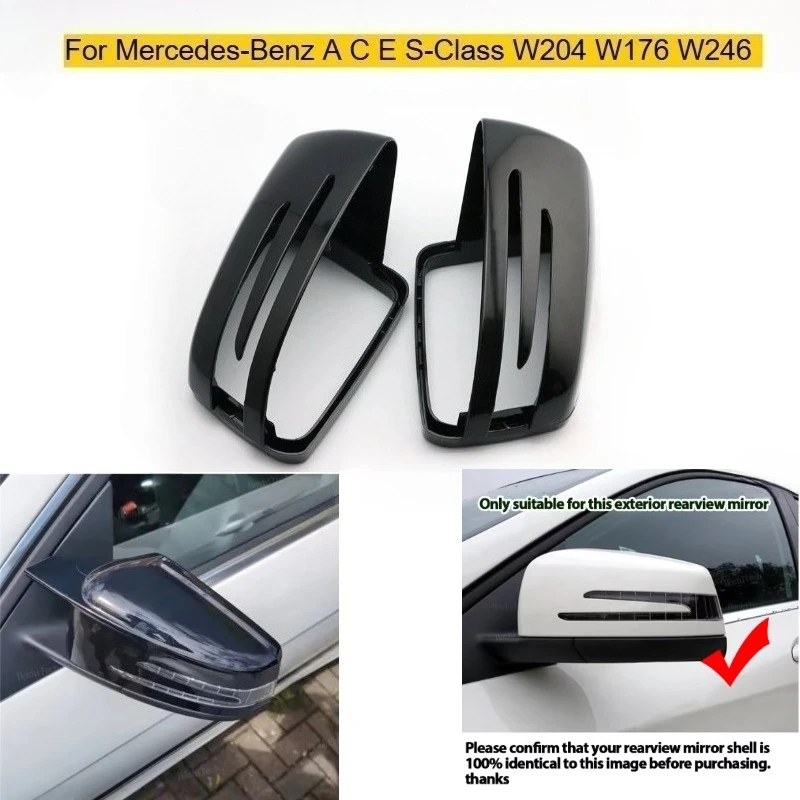 

2X настоящий карбон для Mercedes Benz A W176 B W246 C W204 E W212 Cla W117 Gla X156 Cls Class W218 Крышка зеркала заднего вида