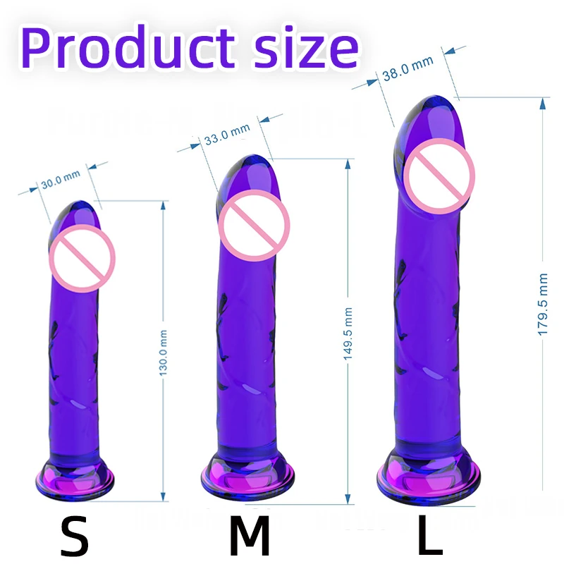 Suction Cup Pink Dildo Anal Plug Butt Plug For Female Masturbation Tool Crystal Jelly Dildo Sex Toys For Women Adult 18 C64W