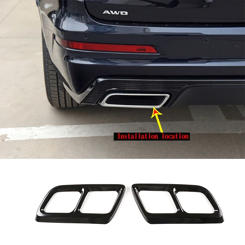 For Cadillac XT6 2020-2021 stainless steel black car four-out tail throat muffler exhaust pipe cover Car Accessories