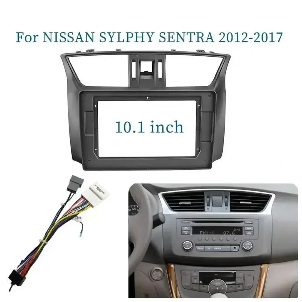 

Для Nissan Sylphy Sentra Pulsar 2012-2017 10,1 дюймовая Автомобильная рамка Fascia адаптер Android радио приборная комплект панелей