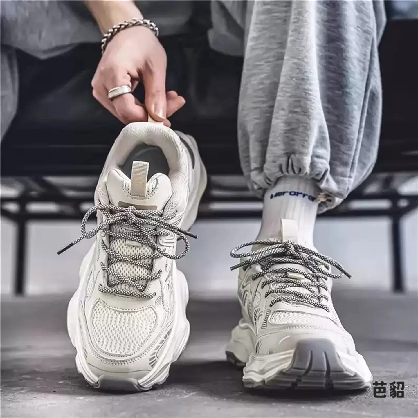 Men's Sport Shoes Summer Mesh Breathable Casual Running High Insole Fashionable Low Top EVA Padded Comfortable Rubber Soled