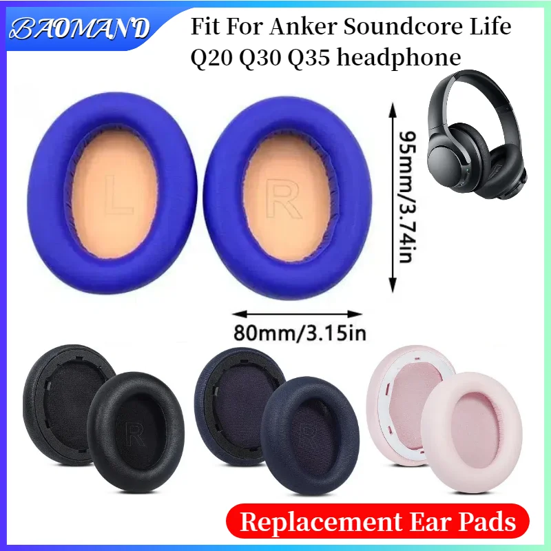 

Ear pads for Anker Soundcore Life Q20 Q30 Q35 Headphones Ear Cups Cover Earpad Repair Parts