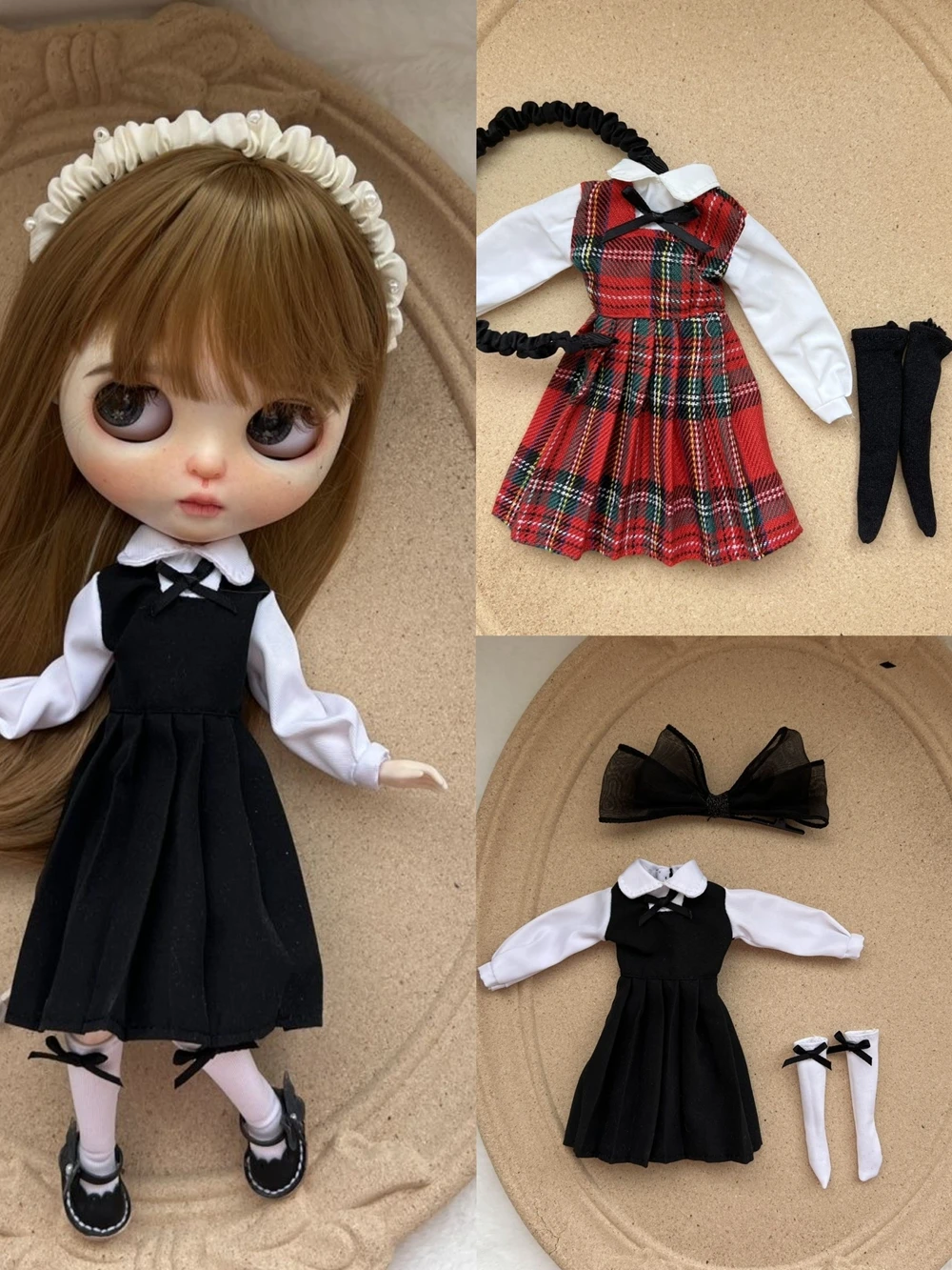 Sweet Cute  Sexy Blyth Doll Skirt Barbi Girl Dress Toys Doll Student  skirt For 1/6 BJD Ob24 Ob22 Doll   Accessories