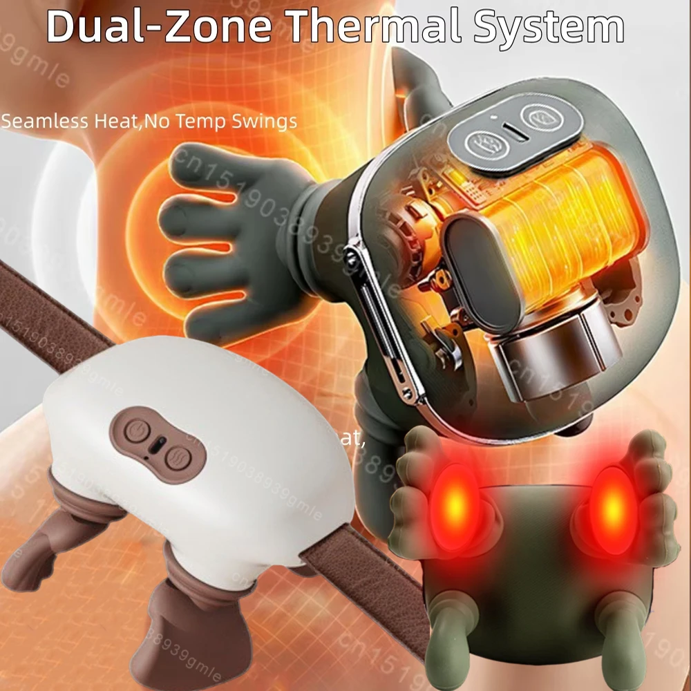 

N7 Shoulder Back Masajeador Electric Cervical Muscle Massagers Bionic Trapezius Neck Massager Hot Compress Knead Massage Relax