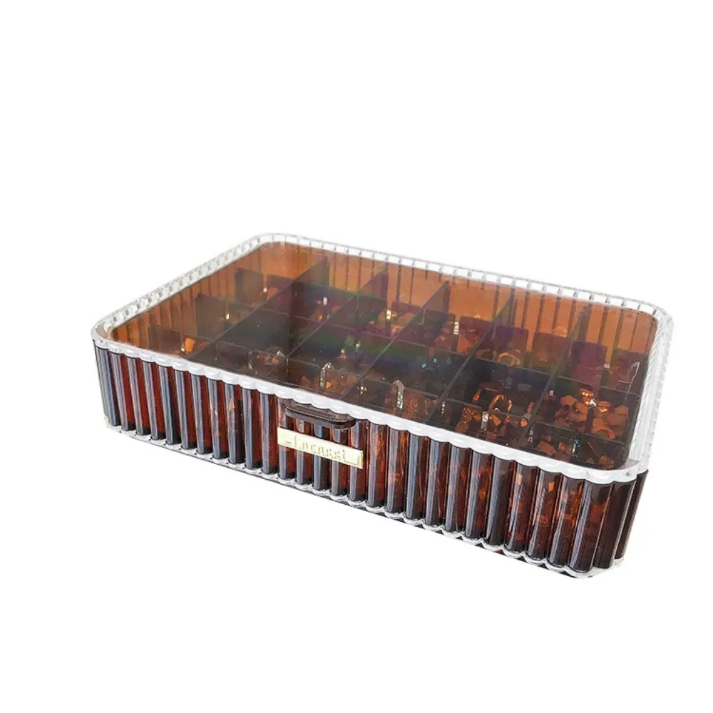 

24 Grids Nail Art Jewelry Storage Box with Removable Grid Drawer Type DIY Craft Display Stand Dust-proof Small Handle