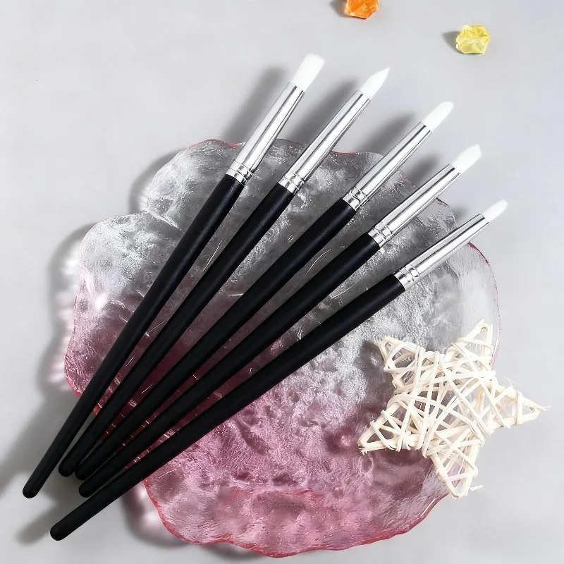 5pcs Nail Art Supplies, Manicure Essentials, Sleek Pen Design, Smooth Application, Nail Art Tools, Beauty Enthusiasts,nail brush