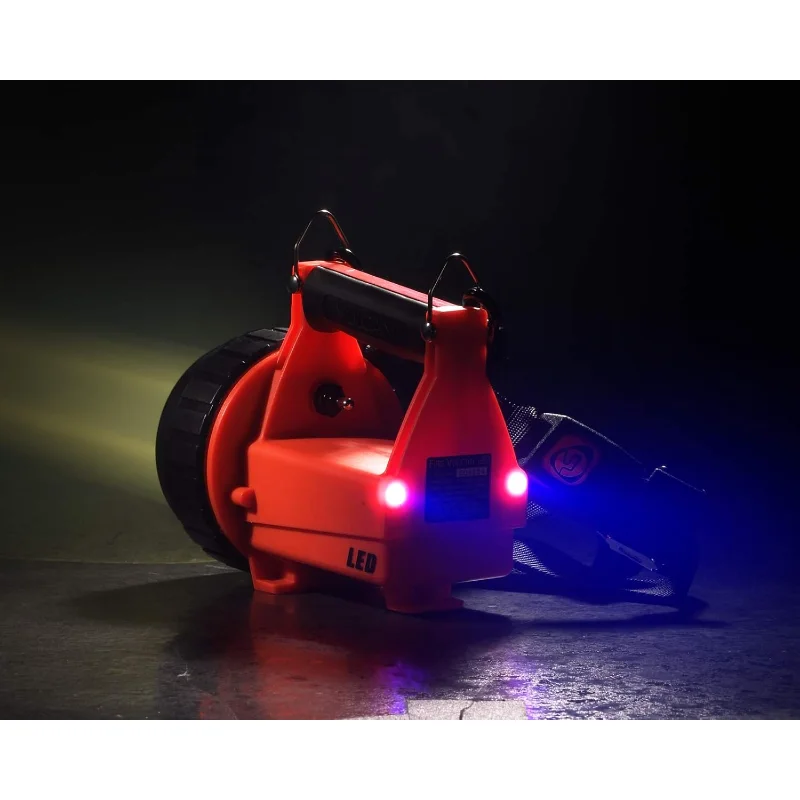 44454 Fire Vulcan LED Flashlight with Dual Rear LEDs, Quick Release Shoulder Strap and Without Charger, Orange - 180 Lumens