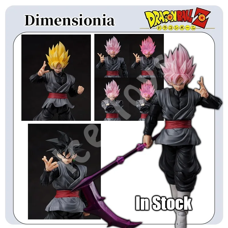En stock Dimensionia Workshop Dragon Ball Super Saiyan Black Goku 01A-01C God Judge Anime Movable Model Collection Gift