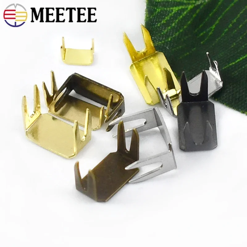 30/50/100Pcs Meetee 3# 5# 8# 10# Metal Zipper Non-slip Stopper End Locks Nylon Zippers Instant Fix Zip Repair Kit Replacement