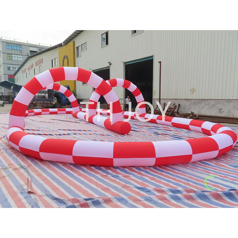 15x7x2.5m customized outdoor inflatable go kart air track, portable inflatable race track