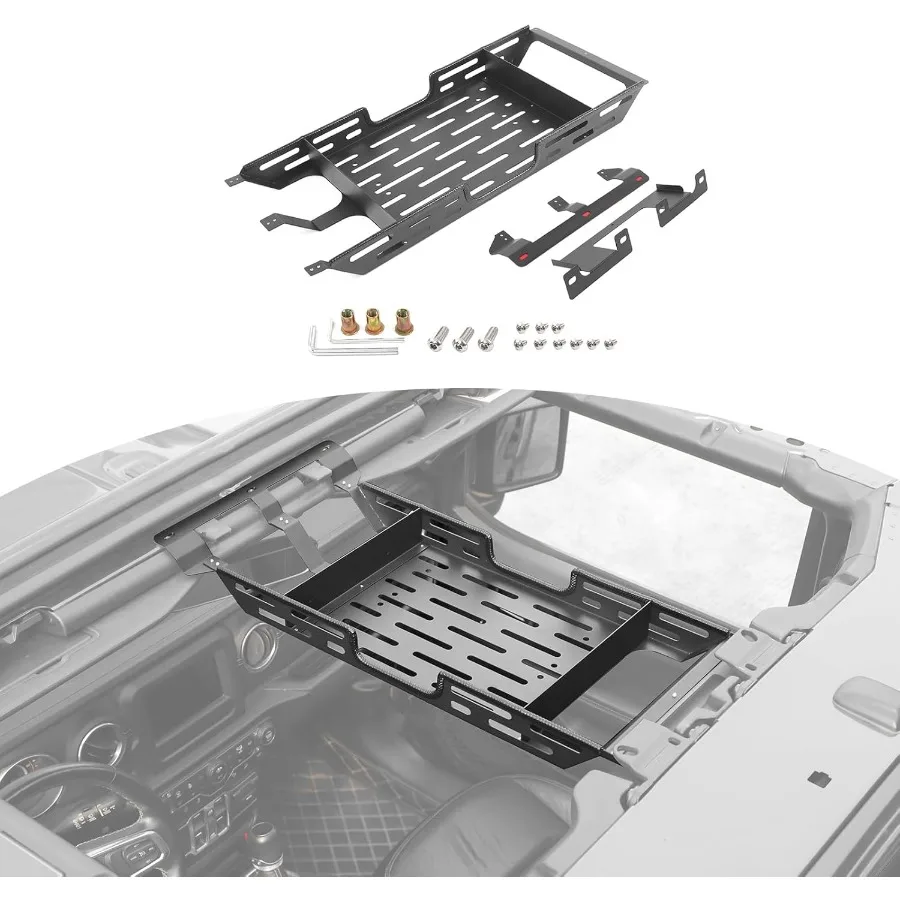 

Аксессуары для верхней панели Molle багажника на крышу, предназначенные для улучшенной организации груза и простого доступа на Jeep Wrangler 20182025 J