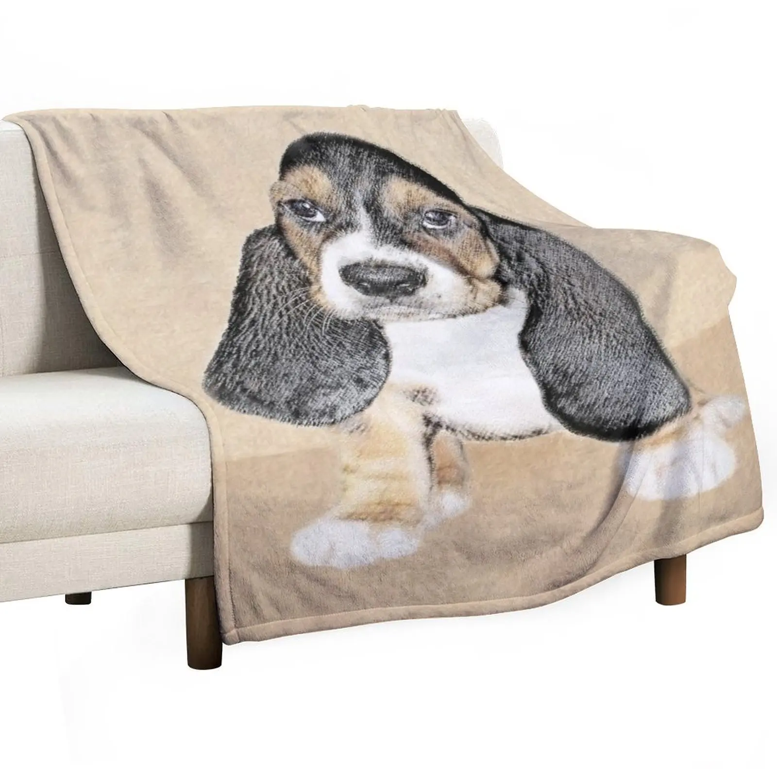 Basset Hound Puppy Throw Blanket christmas gifts For Baby Blankets Sofas Of Decoration Cute Plaid for winter Flannels Blankets