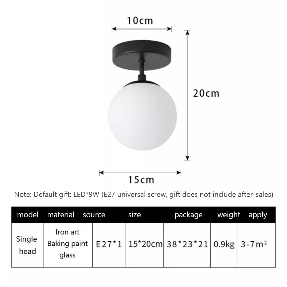 Modern Style E27 LED Wall Lamps Nordic Ball Wall Lights for Hallway Bedroom Bedside Lamp Wall Sconc Factory direct sales