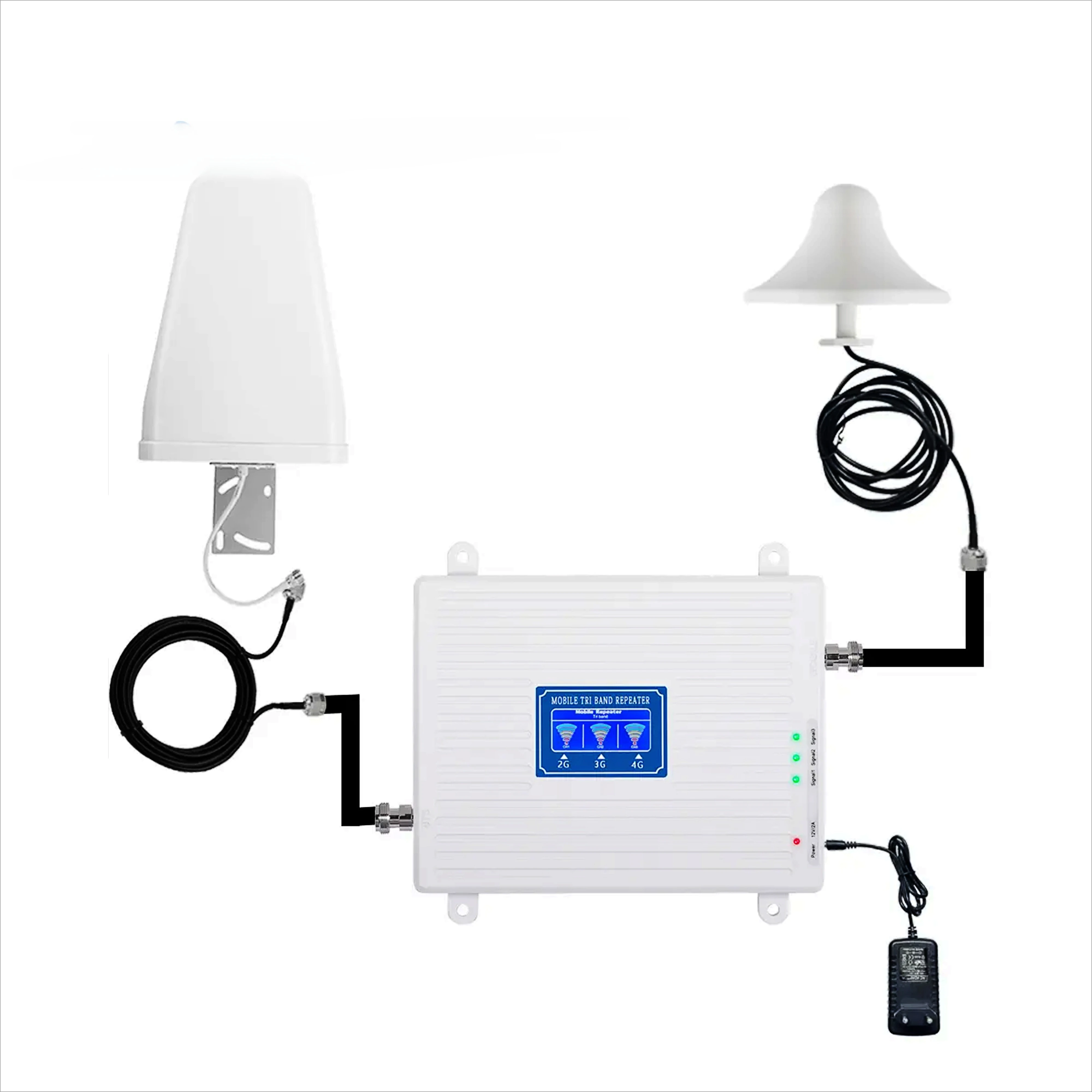 Outdoor Tri-band 900/1800/2.10 Quadrillion Signal Repeater Compatible with GSM 3G 4G 5g and Wi-fi Networks Cellular Booster