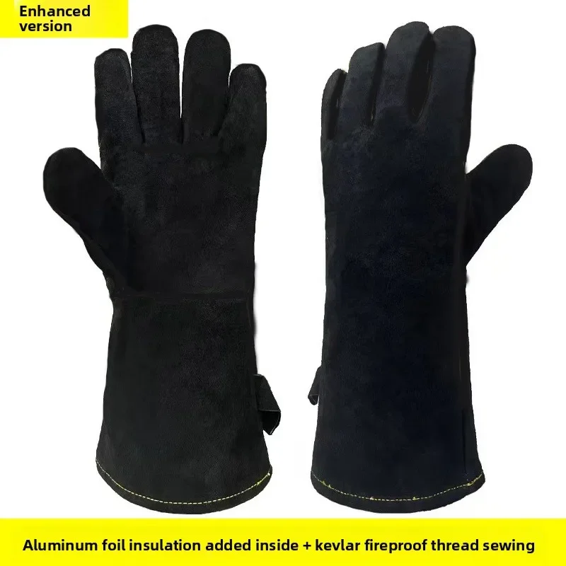 

Gloves Long Labor Protection Welder Protection Cowhide Electric Welding Gloves Heat Insulation and High Temperature Resistance