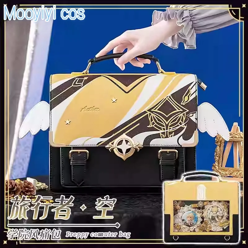 

Newly Aether Cosplay Costume Bag Game Genshin Impact Preppy Bag Handheld backpack Holiday and birthday gifts Cute Large space