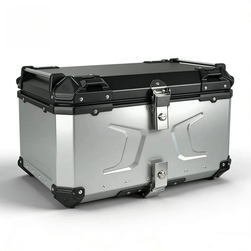 

High Quality F2-MOTO Lage Aluminum Alloy Waterproof Motorbikes Ox Horn Top & Tail Boxes 65L Custom Motorbik Hot Selling