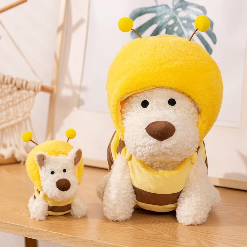 15, 30cm Kawaii Creative Cosplay Bee Puppy Plush Baby Skin Toys Decorated Boys And Girls Children Holiday Birthday Gifts