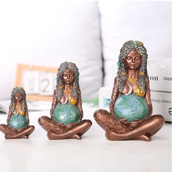 ERMAKOVA Resin Millennial Gaia Statue Mother Earth Goddess Figurine Mother's Day Gift & Home Garden Decoration Figurine