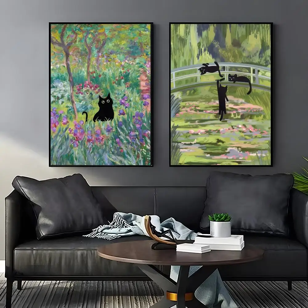 الفن كلود مونيه اللوحة الخط قماش الكتان المشارك جدار الفن يطبع لغرفة المعيشة غرفة نوم مكتب هدية تزيين المنزل
