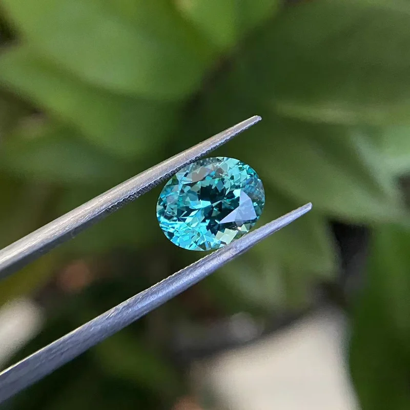 Oval Cut Neon Blue Paraiba Tourmaline Lab Sapphire Pass Diamond Tester GRC Certified Gemstone