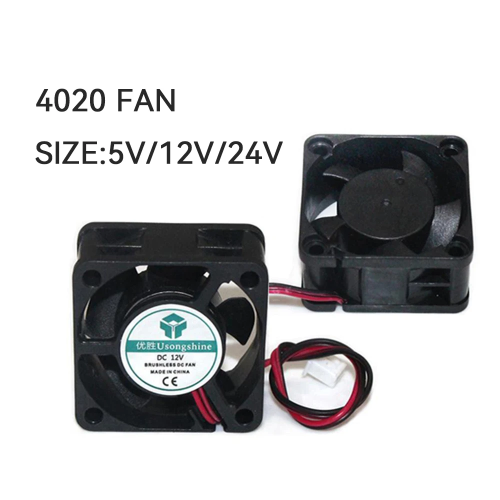 

4020 5V 12V 24V DC Computer CPU Cooler Mini Cooling Fan 40MM 40x40x20mm Small Exhaust Fan for 3D Printer 2pin 40x40x20mm