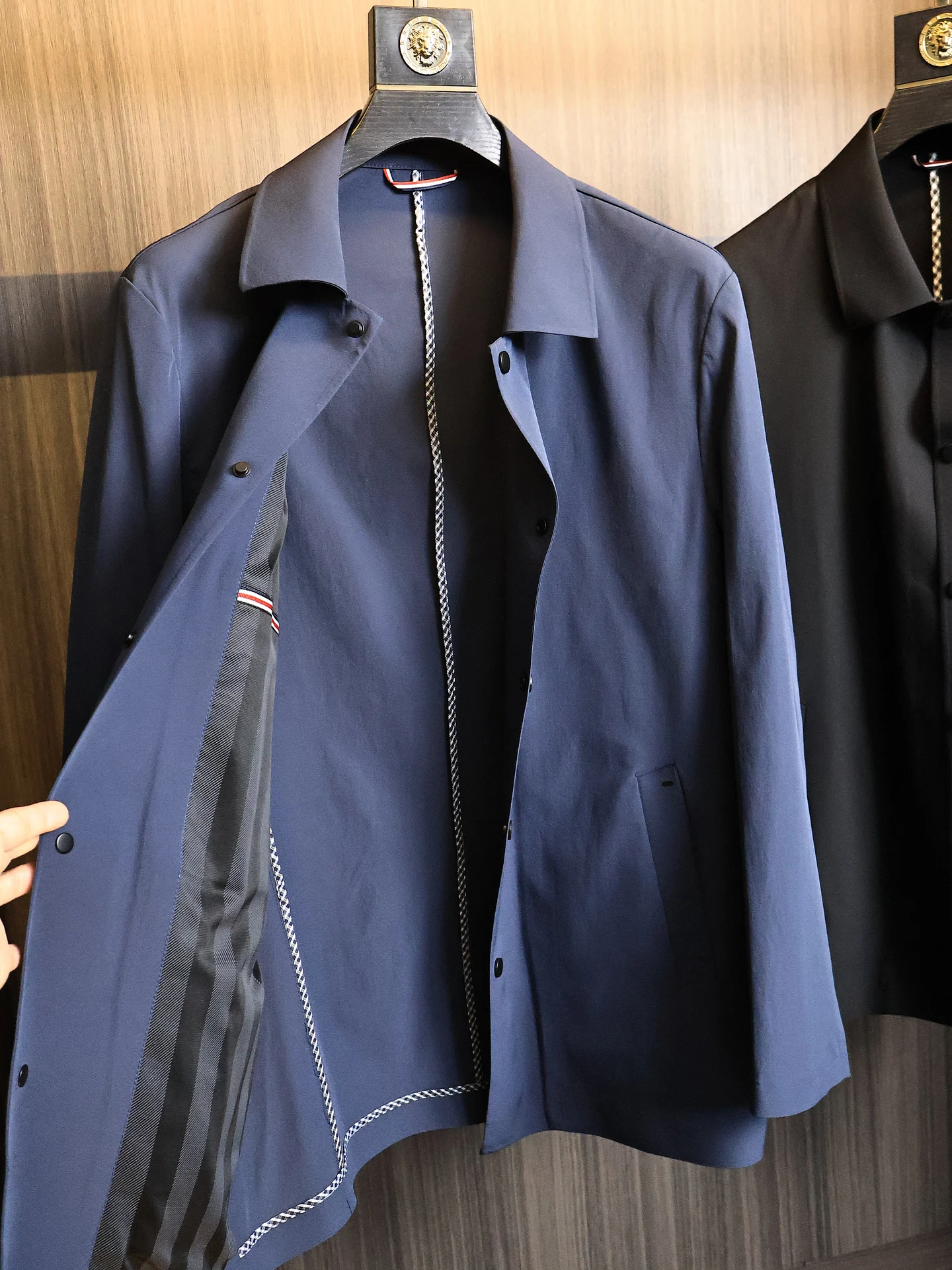 Men's Business Administrative Coat Jacket Waterproof Breathable Seamless Glue Waterproof Outdoor Spring Autumn Long Style