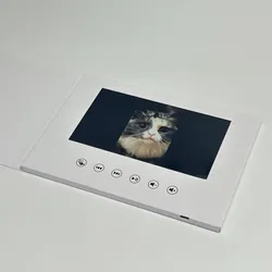 Tarjeta de libro de vídeo de cumpleaños de 7 pulgadas, 4GB, invitación Lcd, regalo, tarjeta de felicitación musical, carga de vídeos, fotos, invitación de boda, marco Digital