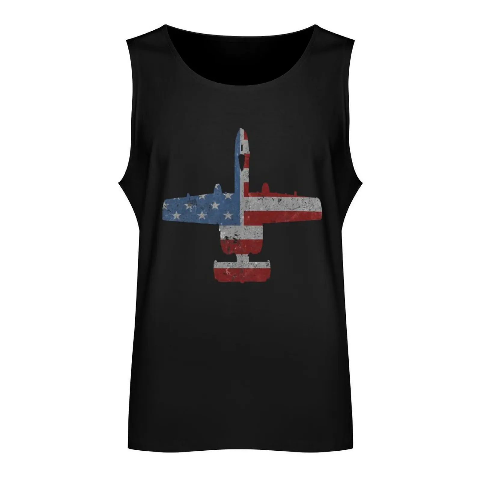 A-10 Warthog Airplane American Flag Design Tank Top vest men gym accessories men