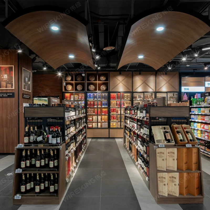 custom.Custom Convenient Display Rack Supermarket Market Gondola Retail Store Exhibition Display Rack Shelf