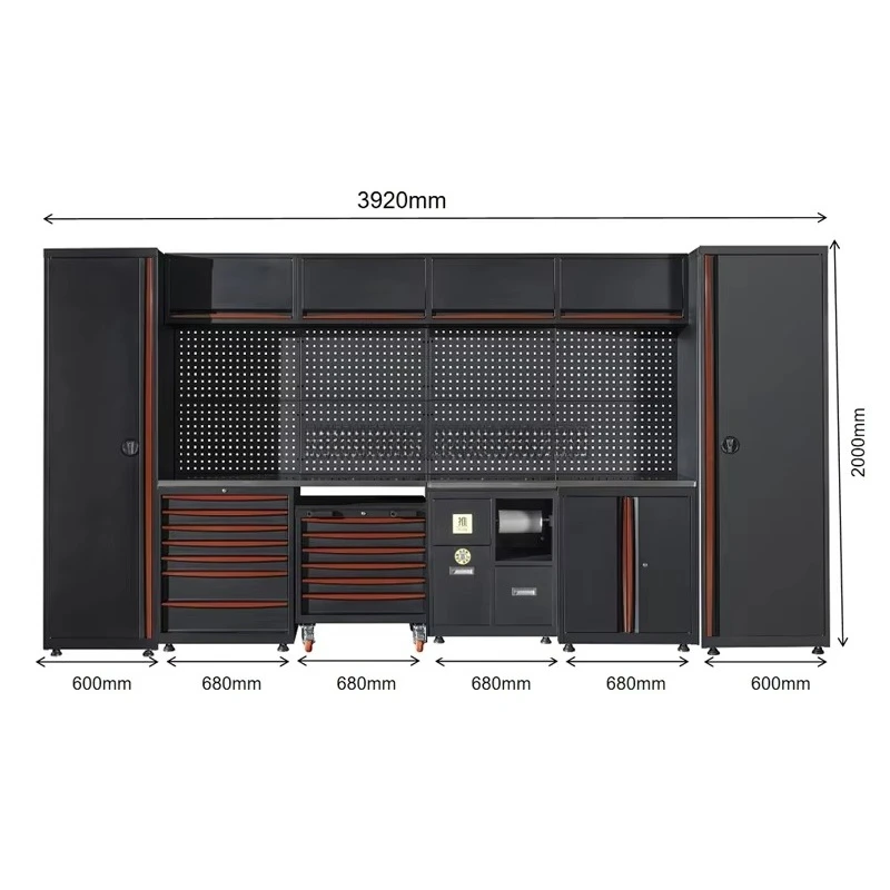 Metal Garage Workshop Combination Workstation Cabinets Storage Tool Organizer Workshop Tool Storage Modular Garage Storage