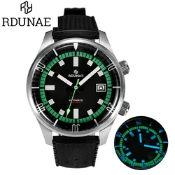 RDUNAE R3 43mm Watch For Men NH35A Movement Automatic Mechanical Watch Luxury Sapphire Glass 20Bar Waterproof Diving Wristwatch