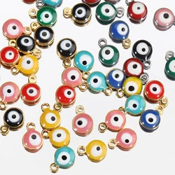 20pcs Stainless Steel Gold Color Star Eyes Beads Charm Pendants
