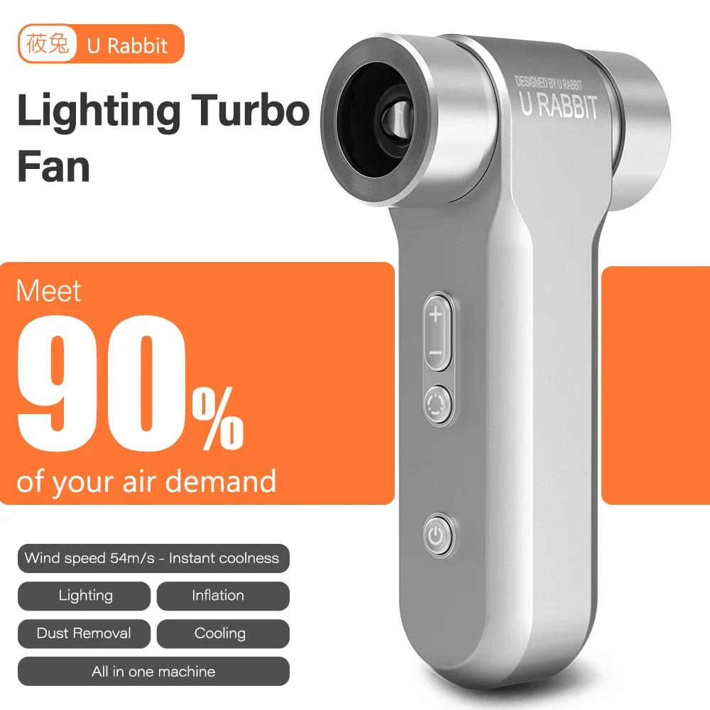 

130,000 high-speed brushless high-speed blower dust blower Mini outdoor handheld fan TYPE-C charging stepless variable speed