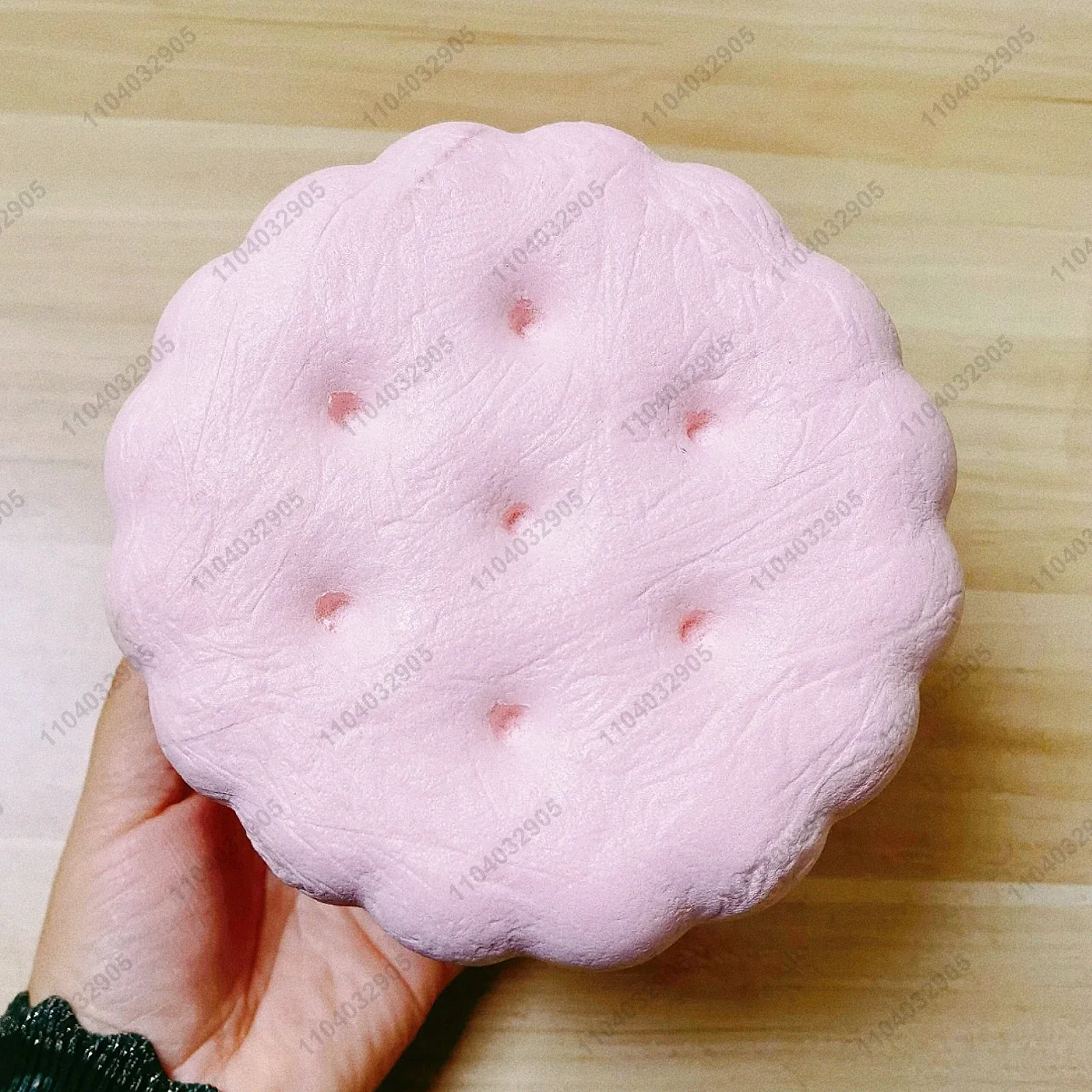 Big Pink Cookie Slow Rising Squishy Triple Decker Biscuit Cracker Slow Rebound Squeeze Toy Anti Stress Release Hand Relax Toy