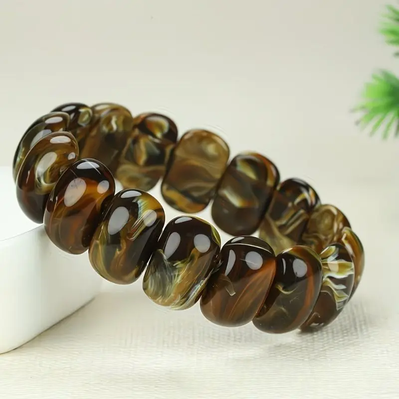 Second-generation Amber Beeswax Bracelet, Exquisite Personalized Temperament Hand Row