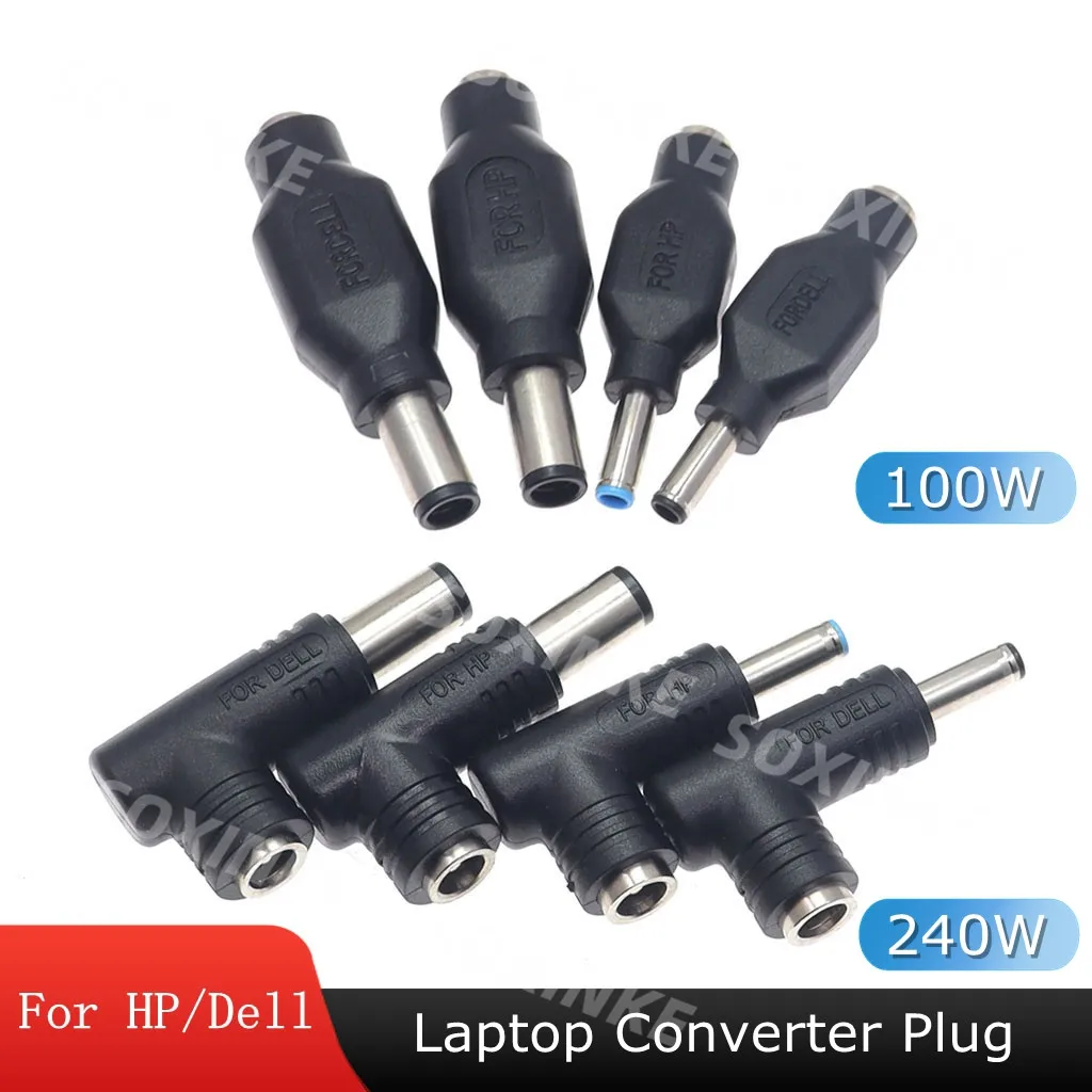 Wtyczka męska DC 7,4x5,0/4,5x3,0 mm do DC żeńska 5,5 * 2,1 mm / 5,5X2,5 Zasilacz Konwerter ładowania Złącze wtykowe do laptopa Dell HP
