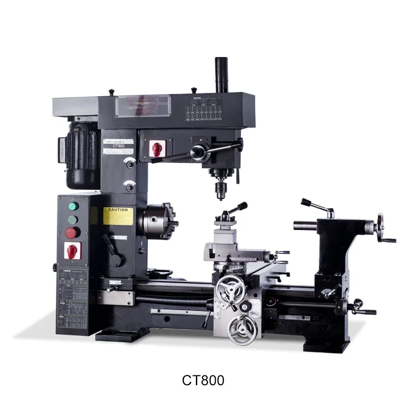 800 Dual Motors High Speed Turning Milling and Drilling Metal Lathe Machine