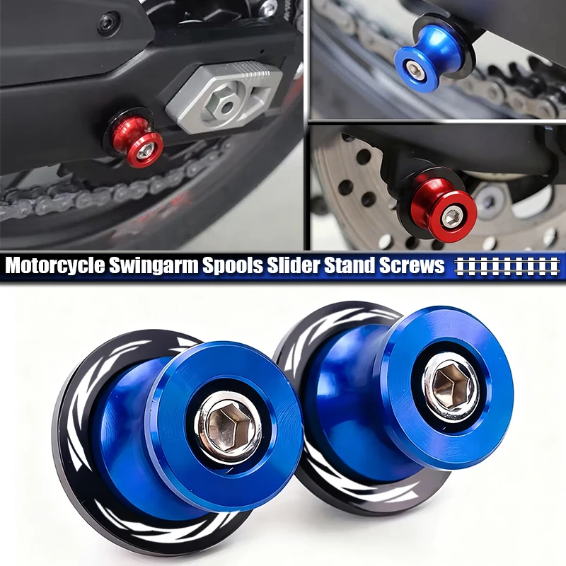 For Yamaha YZF R3 R25 R6 R1 2019 2020 2021 R15 V3 YZF Motorcycle Accessories Swingarm Spools 6mm Aluminum Slider Stand Bobbins