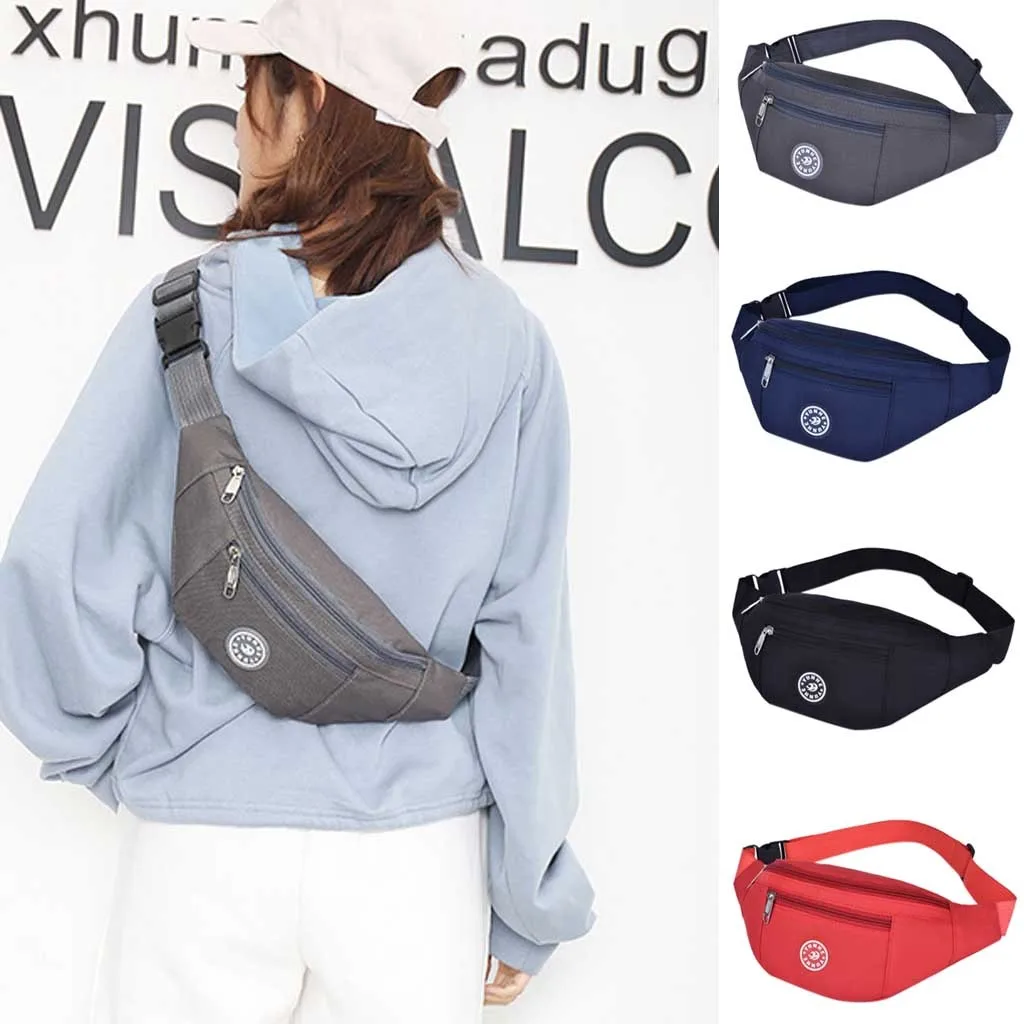 Casual Trend Waist Bag Waterproof Street Style Women Belt Bags Large Capacity Nylon Waist Packs Unisex Crossbody Chest Bag