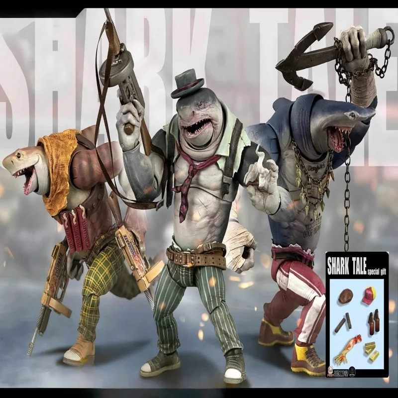 

In Stock FURY TOYS 1/12 Scale Ocean Abyss Power White Death Tiger Shark Sphyrnidae 6-inch Full Set Action Figure Soldier Toys